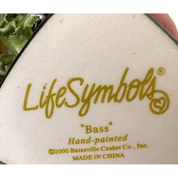 Life Symbols 2 VTG 2000 Bass Fish Trophy Casket Corner Wall Decoration - Picture 9 of 9